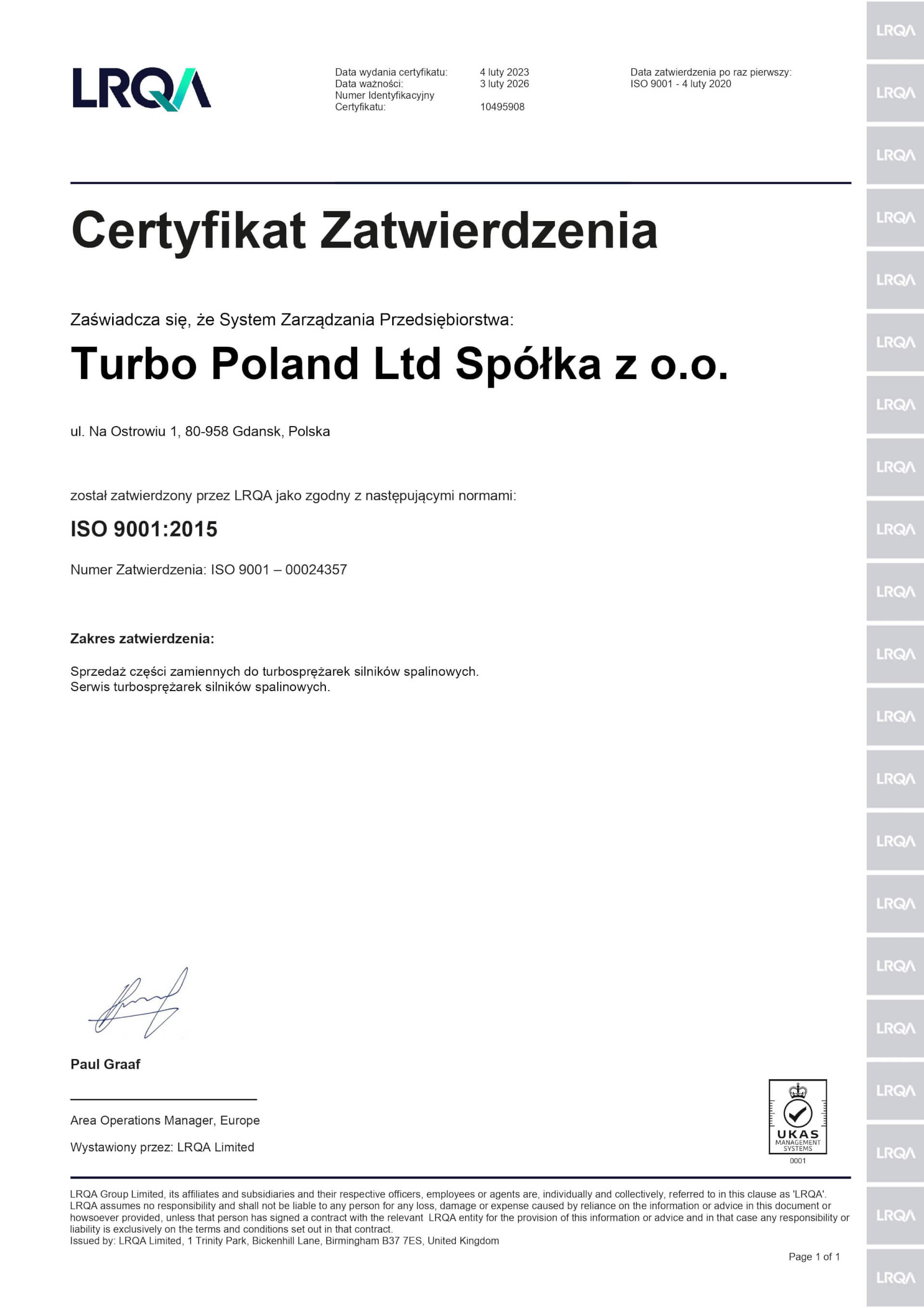 ISO 2023 PL 00024357-QMS-POLPL-UKAS